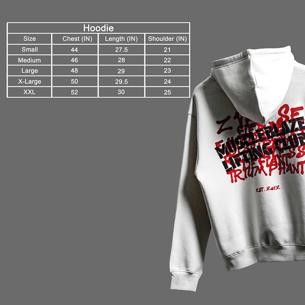 MuscleBlaze Z-League Hoodie,  Medium  White