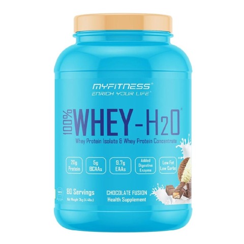 1 - Myfitness 100% WHEY-H2O,  4.4 lb  Chocolate Fusion 