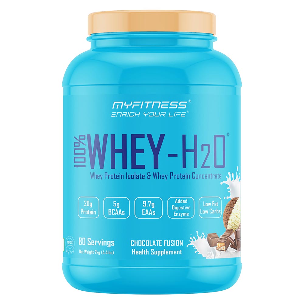 1 - Myfitness 100% WHEY-H2O,  4.4 lb  Chocolate Fusion 