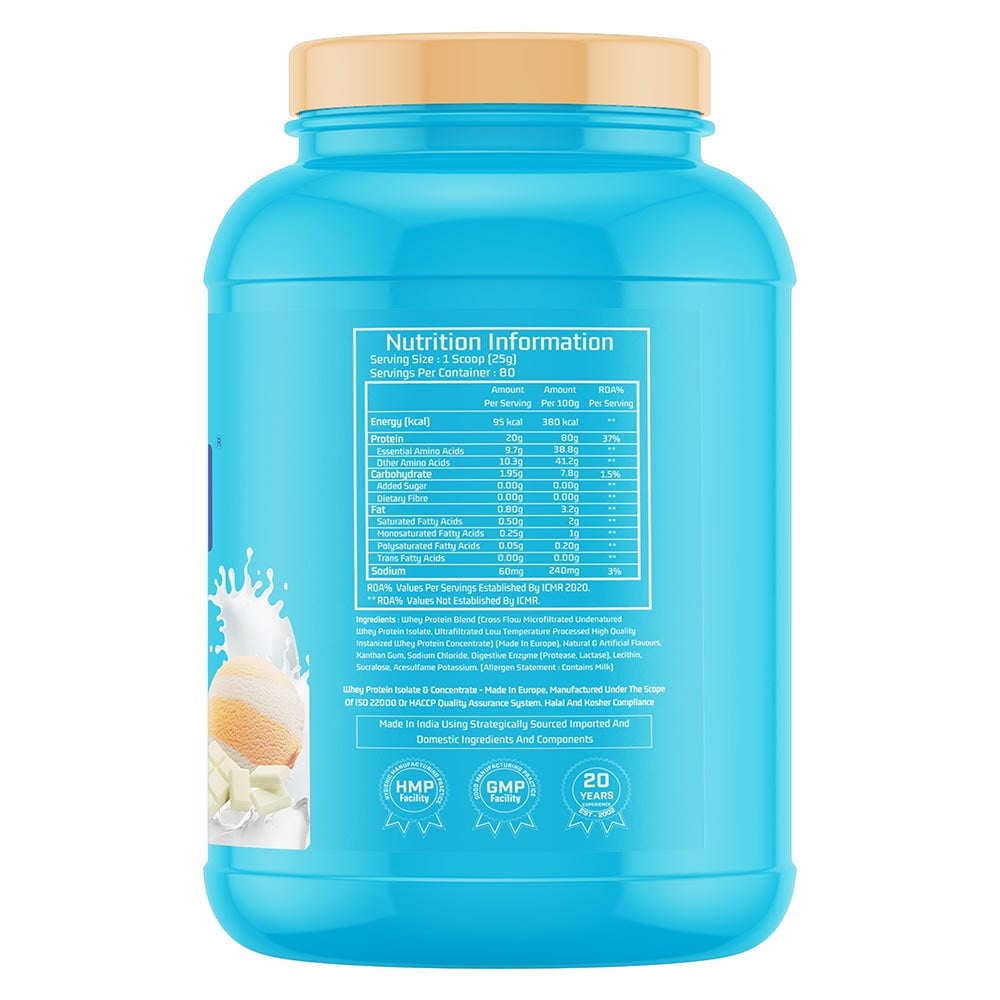2 - Myfitness 100% WHEY-H2O,  4.4 lb  Vanilla Fusion 