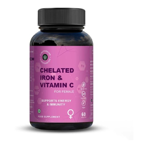 1 - CUREFOREVER Chelated Iron & Vitamin C for Women,  60 tablet(s) 