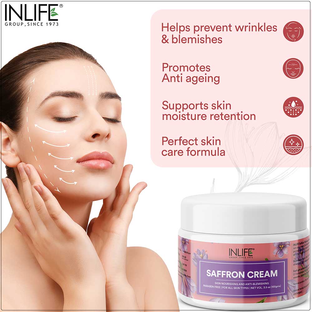 2 - INLIFE Saffron Cream,  100 g  for All Skin Types 