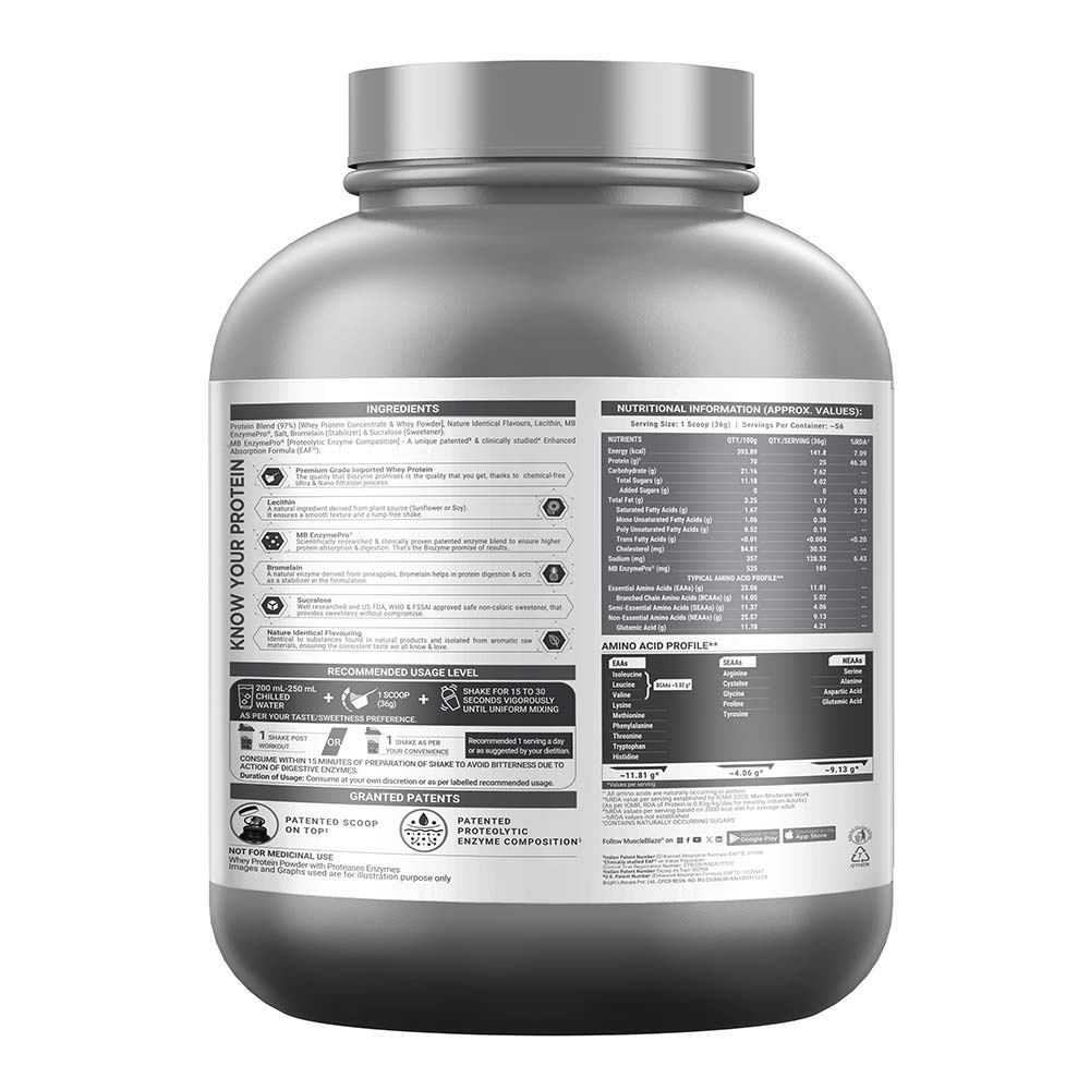 13 - MuscleBlaze Biozyme Performance Whey,  4.4 lb  French Vanilla Creme