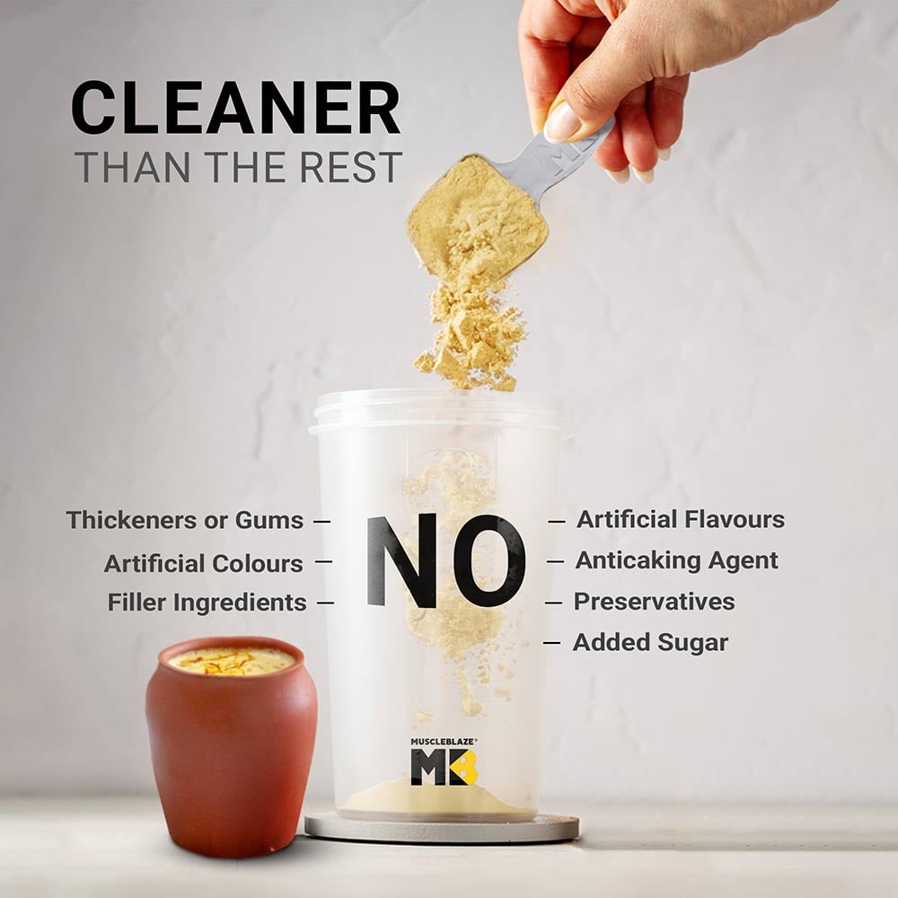 6 - MuscleBlaze Biozyme Performance Whey, 4.4 lb Kesar Thandai