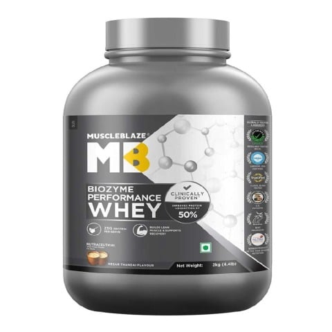 12 - MuscleBlaze Biozyme Performance Whey, 4.4 lb Kesar Thandai