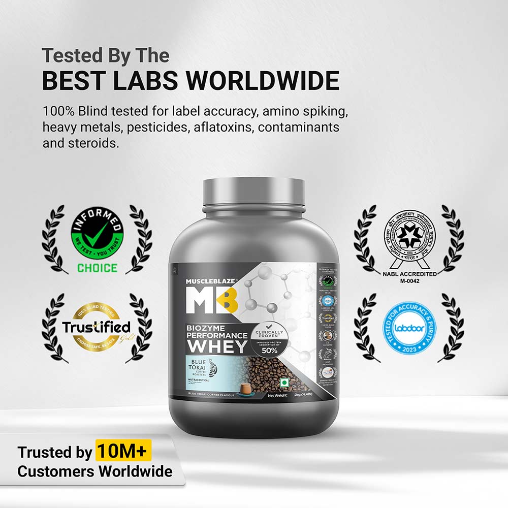 5 - MuscleBlaze Biozyme Performance Whey, 4.4 lb Blue Tokai Coffee
