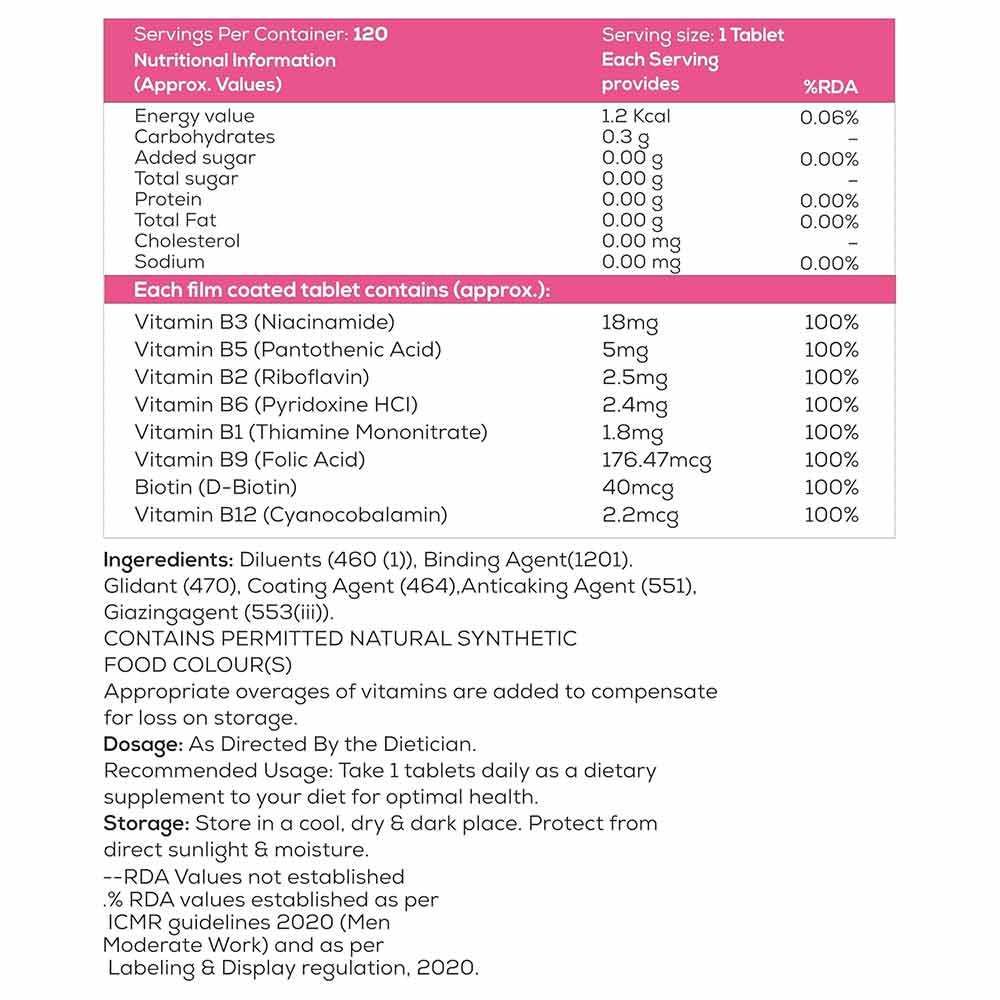 2 - Pumpd Vitamin B Complex,  120 tablet(s)  Unflavoured 