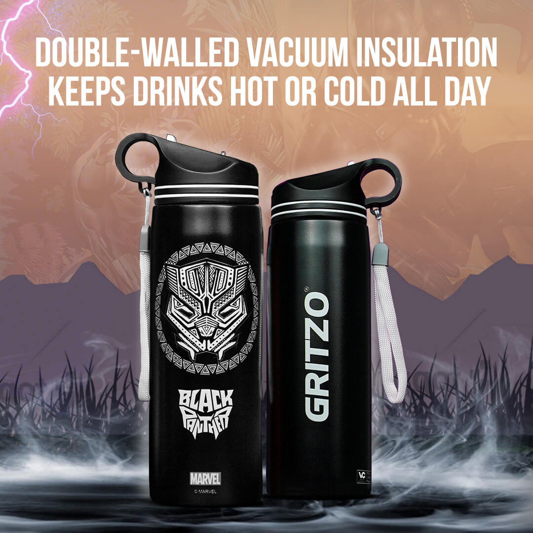 1 - Gritzo Black Panther Sipper,  Black  700 ml