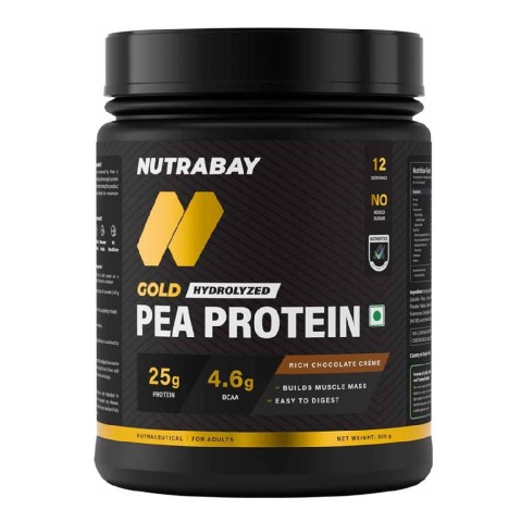 1 - Nutrabay Gold Pea Protein,  1.1 lb  Rich Chocolate Creme 