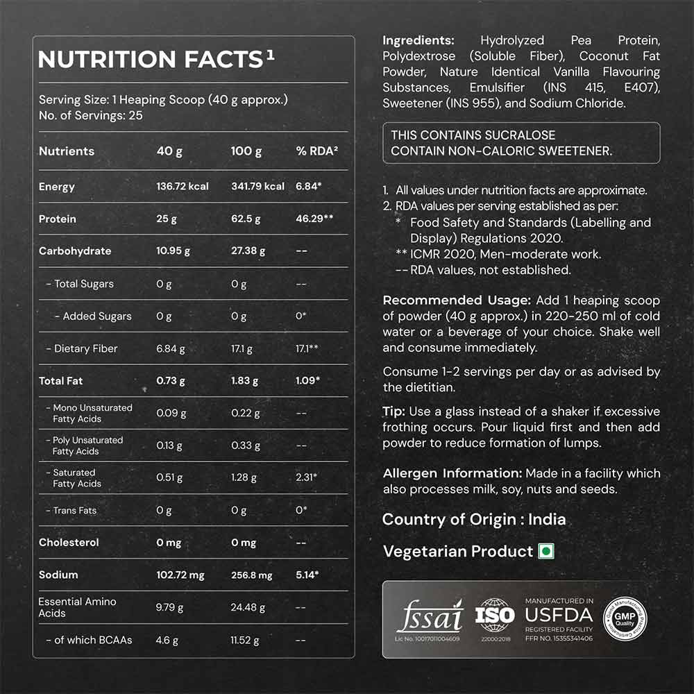 5 - Nutrabay Gold Pea Protein,  2.2 lb  French Vanilla 