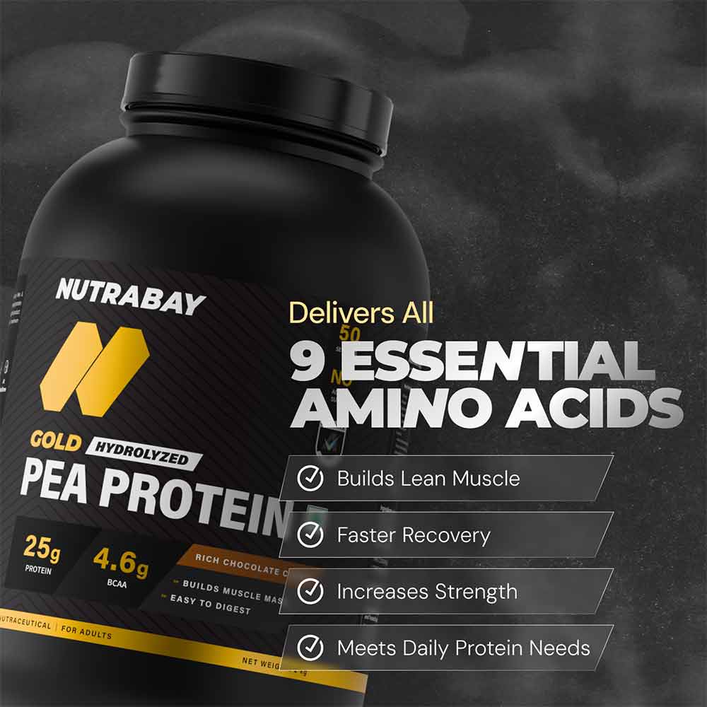 7 - Nutrabay Gold Pea Protein,  4.4 lb  Rich Chocolate Creme 