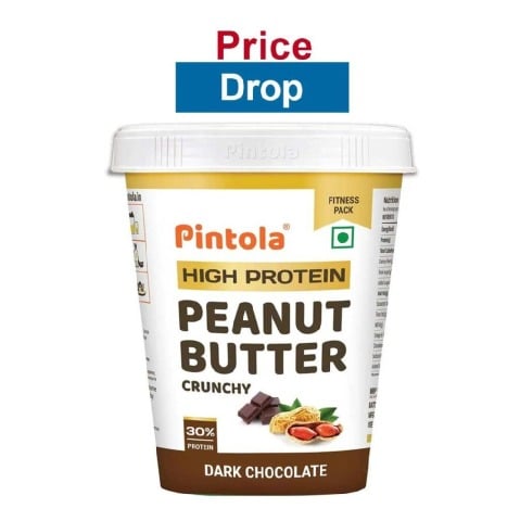 Pintola High Protein Peanut Butter,  0.510 kg  Dark Chocolate Crunchy 