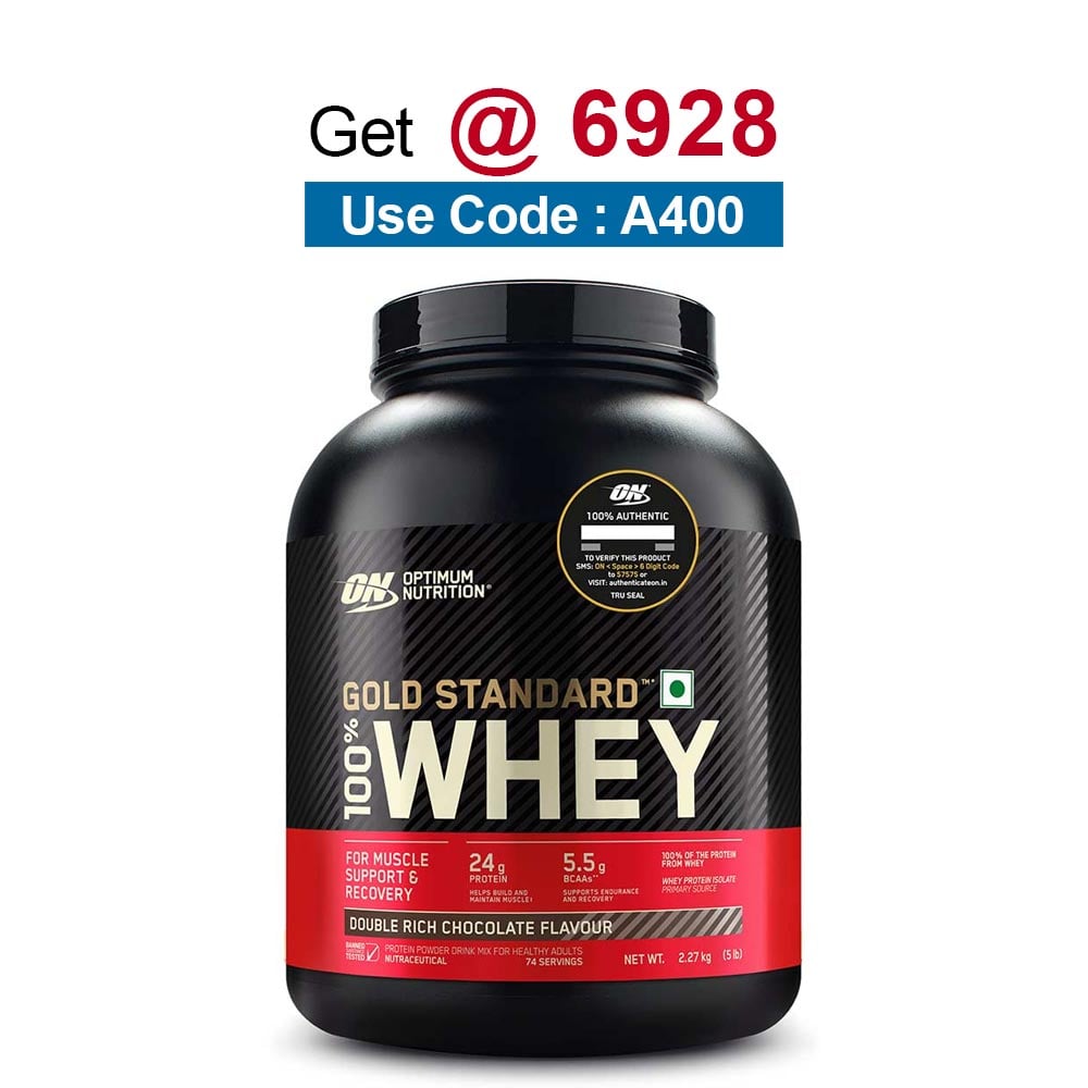 ON (Optimum Nutrition) Gold Standard 100% Whey Protein, 5 lb Double Rich Chocolate