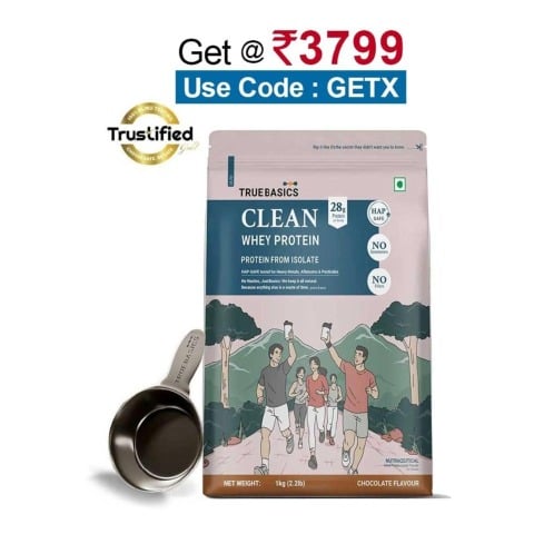 TrueBasics Clean Whey Protein (Isolate),  2.2 lb  Chocolate 