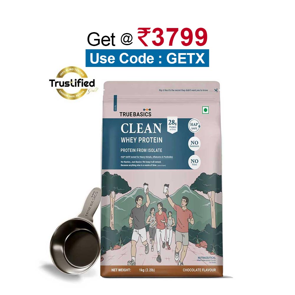 TrueBasics Clean Whey Protein (Isolate),  2.2 lb  Chocolate 