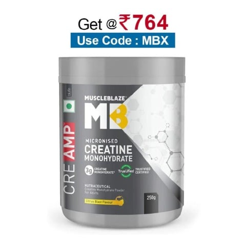MuscleBlaze Creatine Monohydrate CreAMP,  Citrus Blast  0.55 lb 