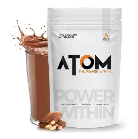 1 - AS-IT-IS Nutrition ATOM Whey Protein with Enzymes,  2.2 lb  Choco Peanut 