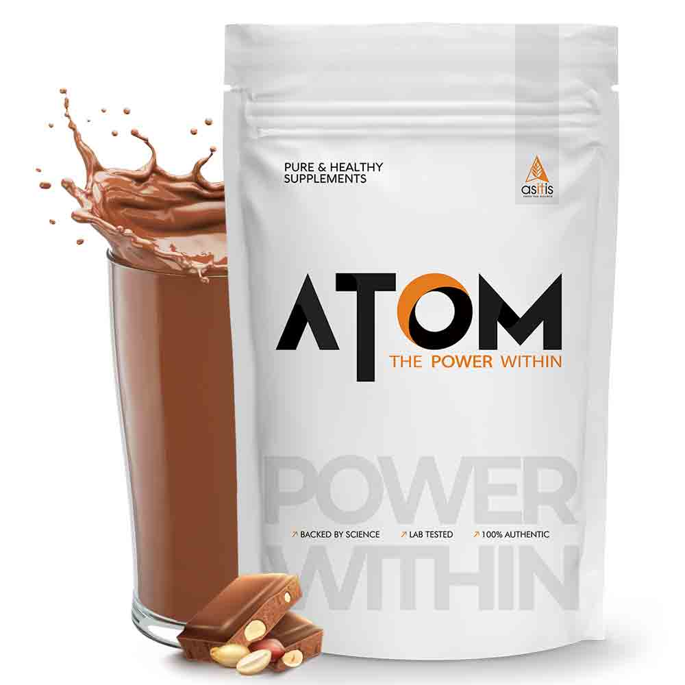 1 - AS-IT-IS Nutrition ATOM Whey Protein with Enzymes,  2.2 lb  Choco Peanut 