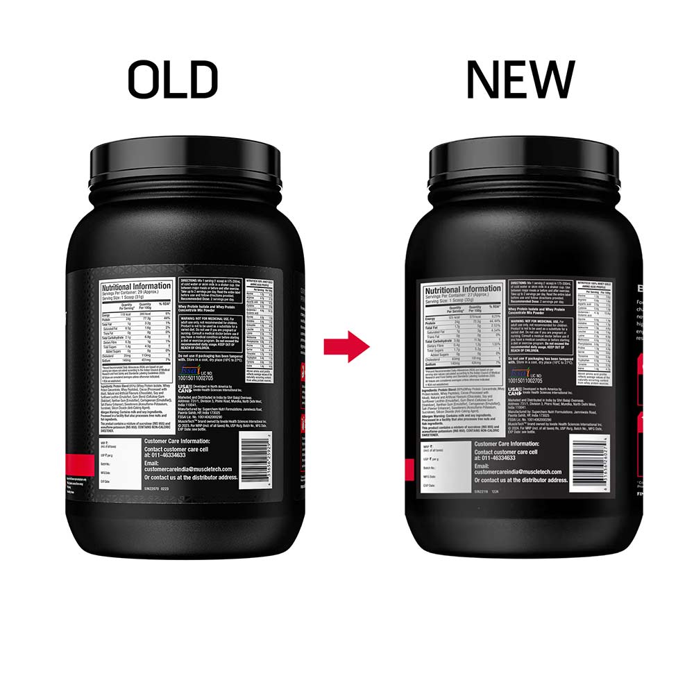 2 - MuscleTech Nitrotech 100% Whey Gold,  1.99 lb  Double Rich Chocolate - India 