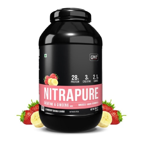 1 - QNT Nitrapure Whey Protein,  4.4 lb  Strawberry Banana 