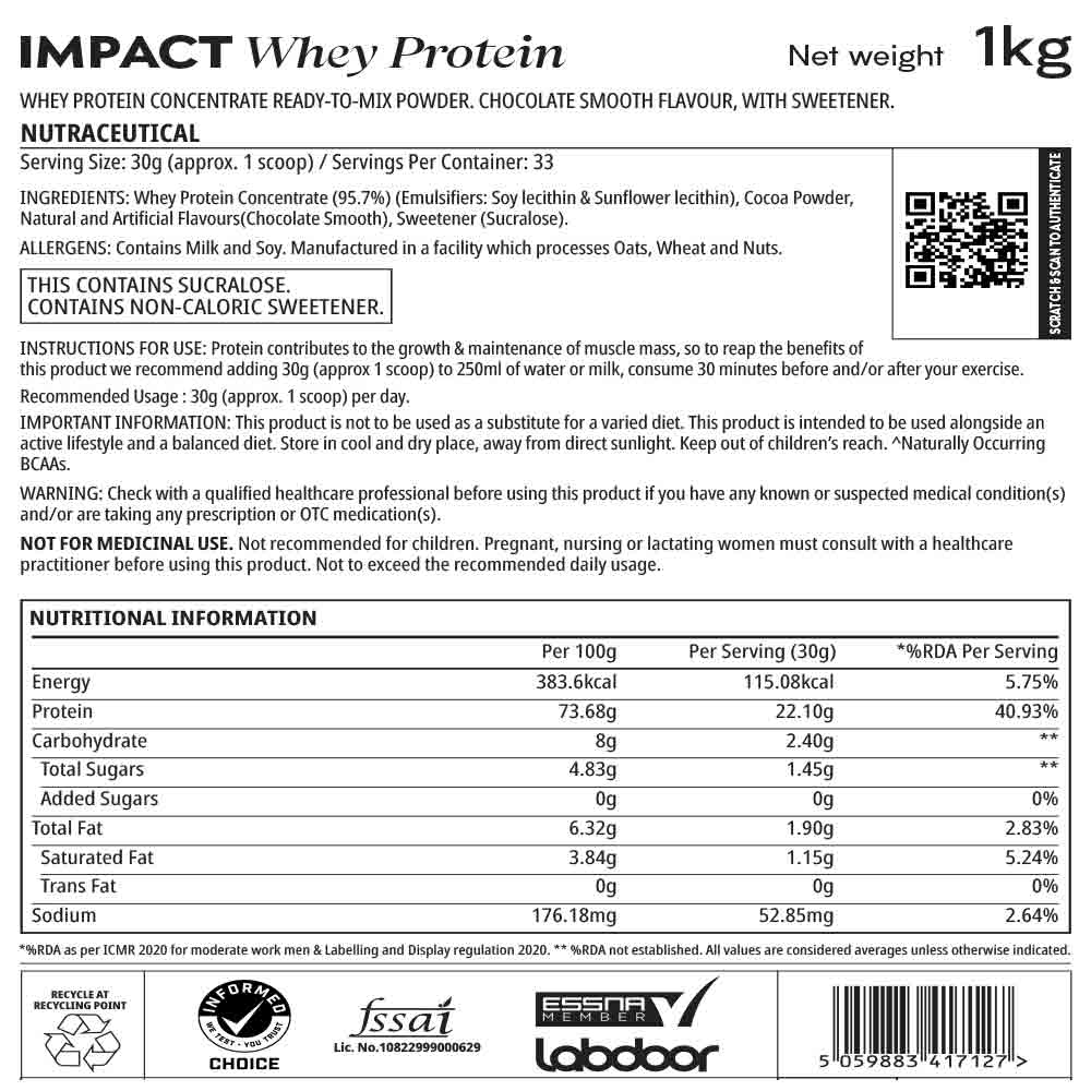 3 - Myprotein Impact Whey Protein,  5.5 lb  Chocolate Brownie 