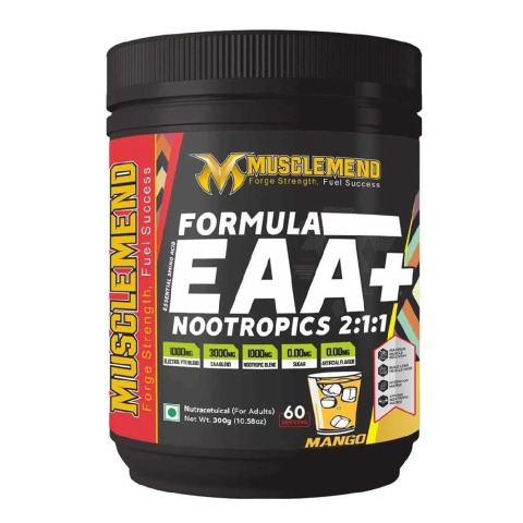 1 - Musclemend Formula EAA + Nootropics 2:1:1,  Mango  0.66 lb  60 Servings 