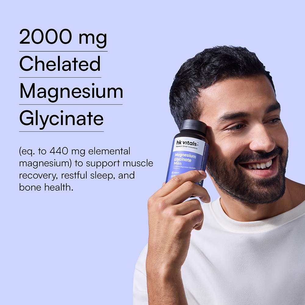 4 - HealthKart HK Vitals Magnesium Glycinate,  Unflavoured - Men  120 tablet(s)