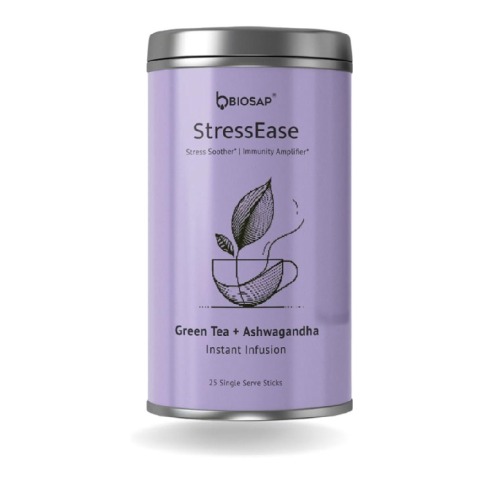 1 - BIOSAP StressEase,  Green Tea + Ashwagandha  25 Stick(s) 