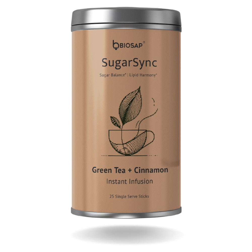 BIOSAP SugarSync, Green Tea + Cinnamon 25 Stick(s)