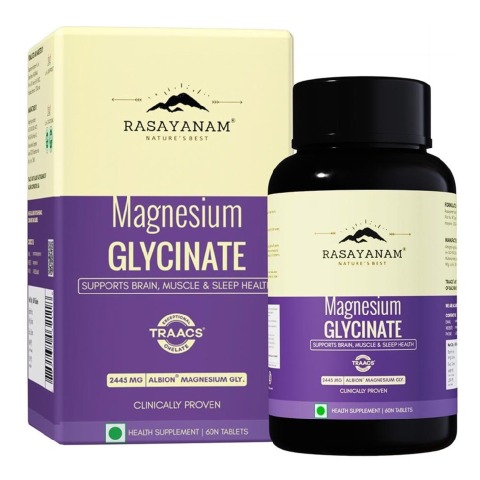 1 - Rasayanam Magnesium Glycinate,  Unflavoured  60 tablet(s) 