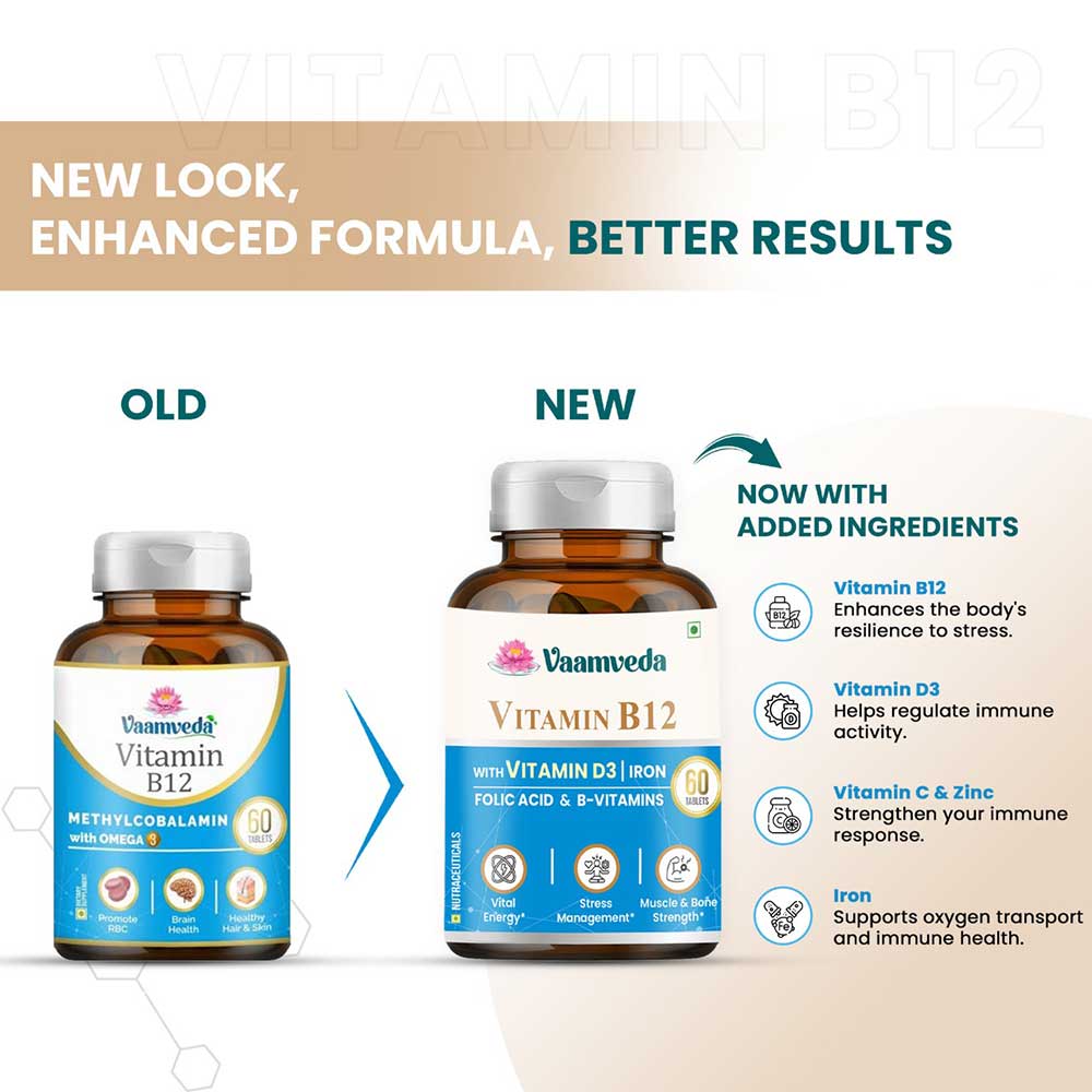 5 - Vaamveda Vitamin B12,  60 tablet(s)  Methylcobalamin Methyl Supplements (Pack of 2) 