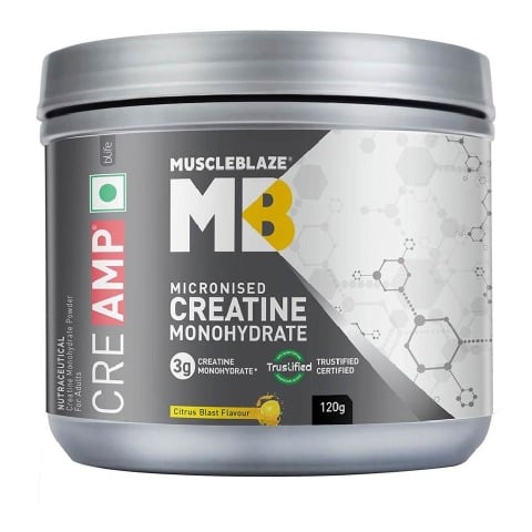 2 - MuscleBlaze Creatine Monohydrate CreAMP,  Citrus Blast  0.26 lb 