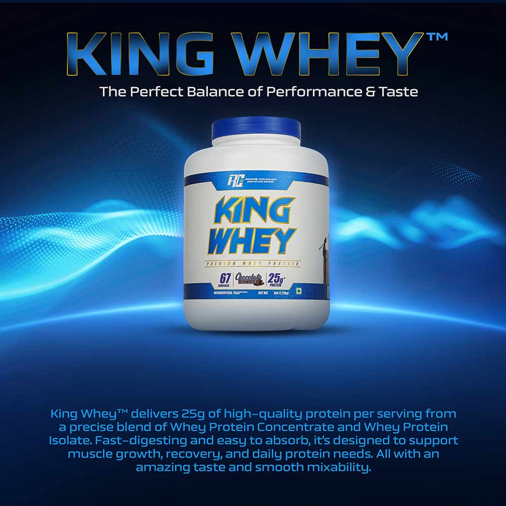 2 - Ronnie Coleman King Whey Protein,  5 lb  Chocolate Brownie