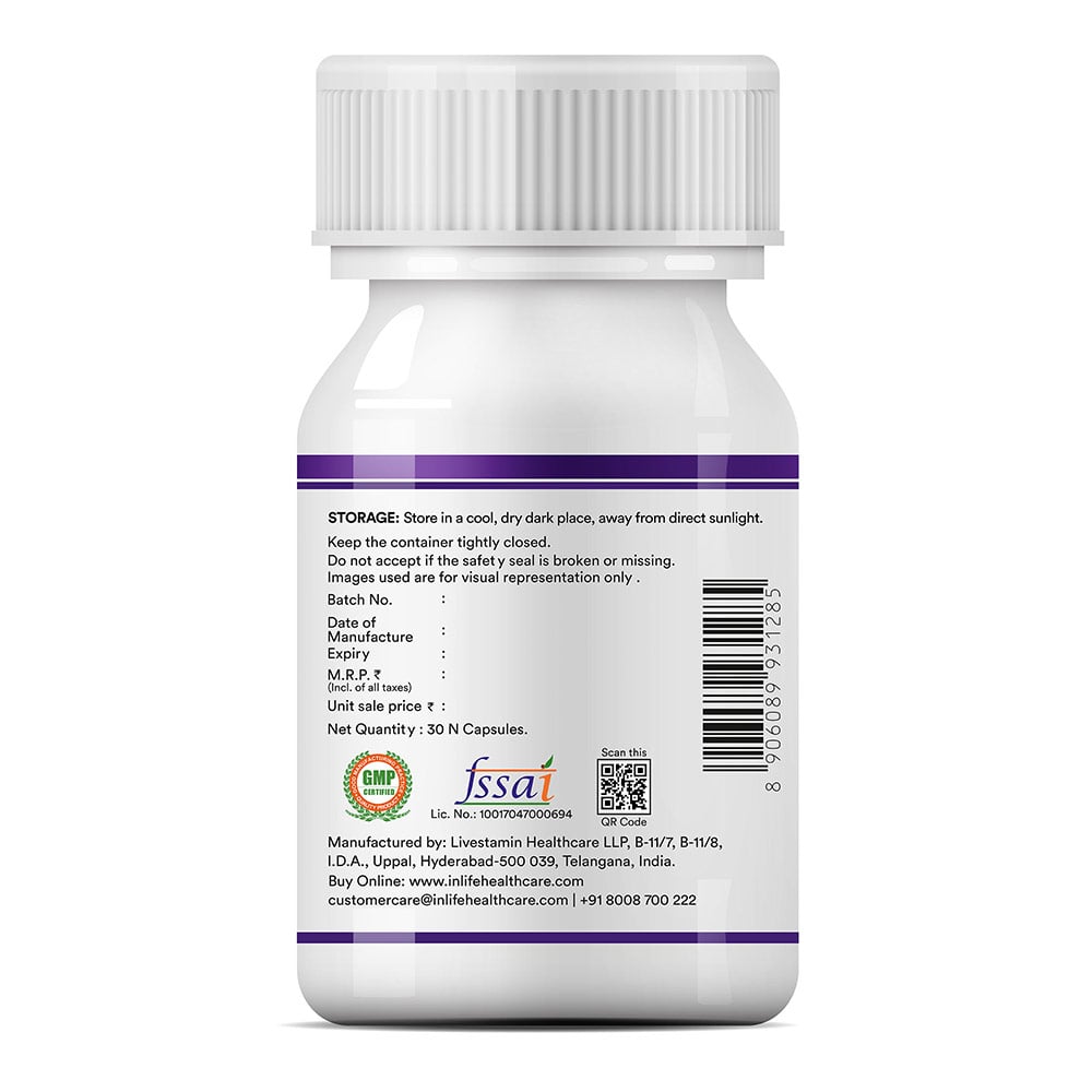 10 - INLIFE Glutathione Reduced with Vitamin C, Milk Thistle,  Unflavoured  30 veggie capsule(s) 