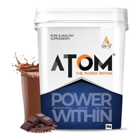 1 - AS-IT-IS Nutrition ATOM PWR Whey Protein, 8.8 lb Double Rich Chocolate