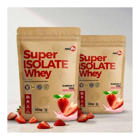 1 - Neulife Super Isolate Whey,  0.99 lb  Strawberries N Creme (Pack of 2) 