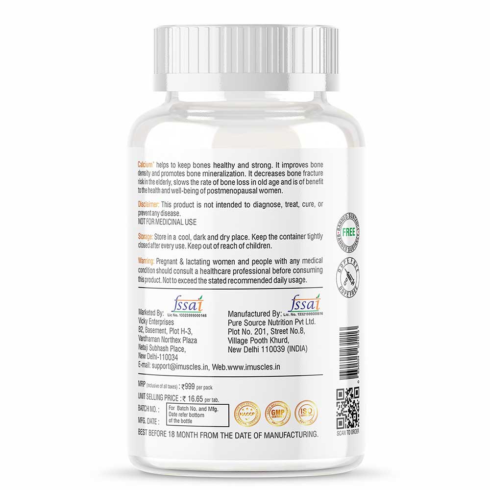 2 - iMuscles Nutrition Calcium Magnesium & Zinc with Vitamin D3,  60 tablet(s)  Unflavoured 