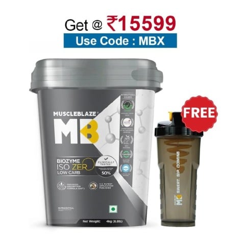 MuscleBlaze Biozyme Iso-Zero,  8.8 lb  Low Carb Ice Cream Chocolate 