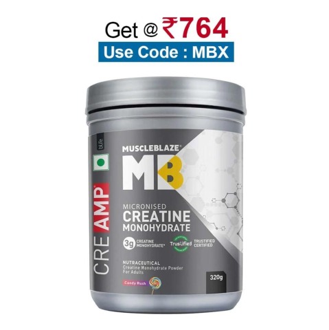 MuscleBlaze Creatine Monohydrate CreAMP,  Candy Rush  0.71 lb 