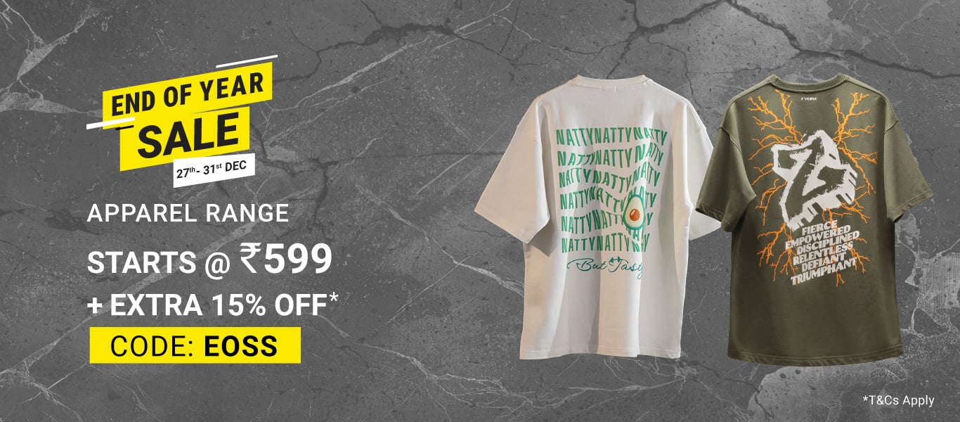 End of Year Sale : Apparel Starts @ 599 + Extra 15% Off