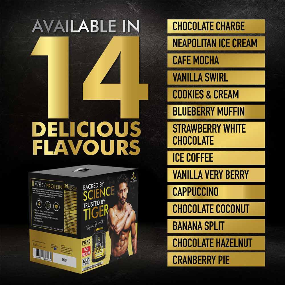 2 - One Science 100% Premium Whey Protein, 5 lb Chocolate Coconut - with Free 150g Creatine