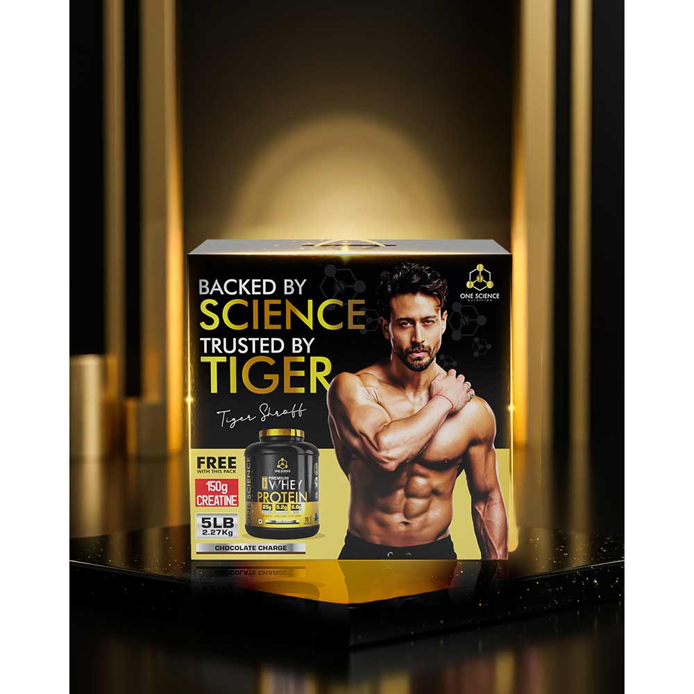 8 - One Science 100% Premium Whey Protein,  5 lb  Strawberry White Chocolate - with Free 150g Creatine 