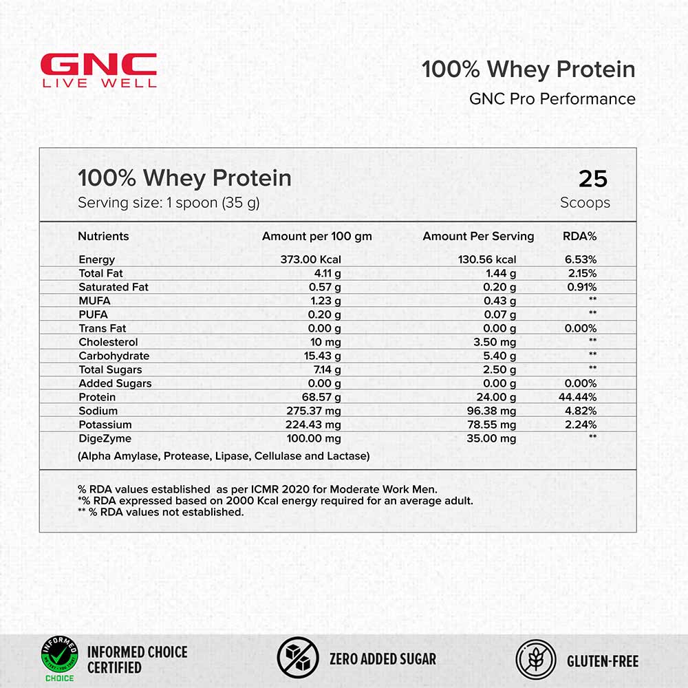 3 - GNC Pro Performance 100% Whey Protein,  2 lb  Chocolate Fudge 
