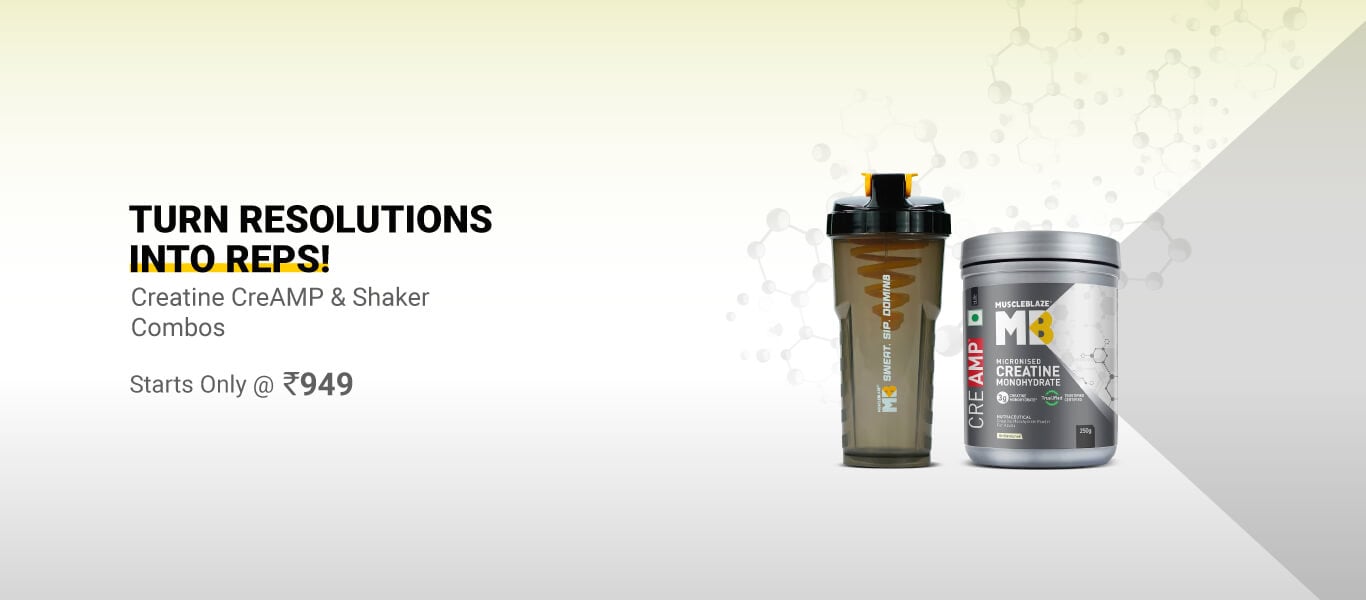 Creatine CreAMP & Shaker Combos - Starts @ just Rs. 949