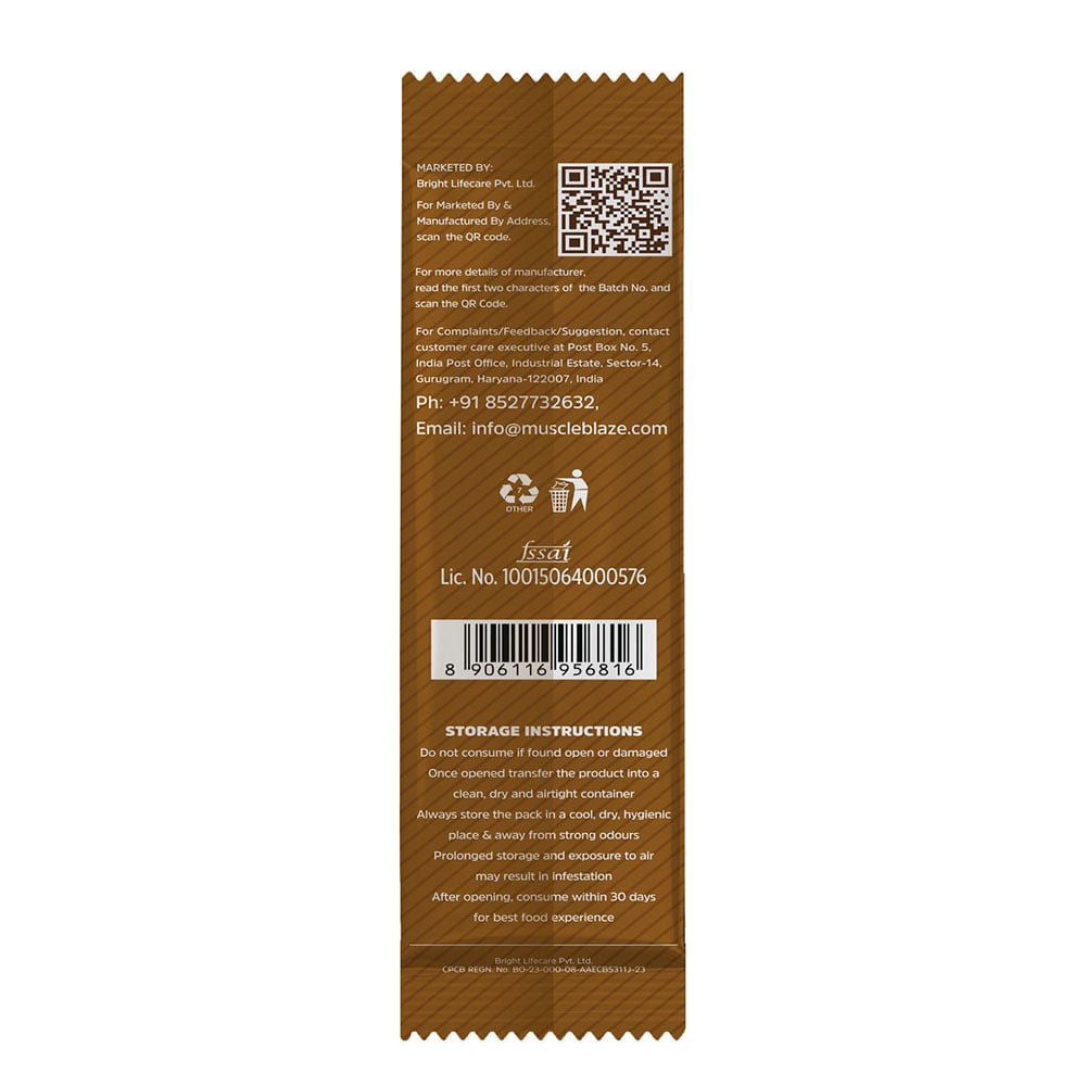 9 - MuscleBlaze High Protein Oats,  400 g  Dark Chocolate 