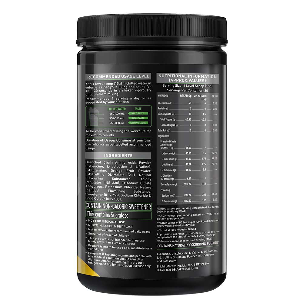 4 - MuscleBlaze BCAA Pro, 0.99 lb 30 Servings Blueberry Lemonade