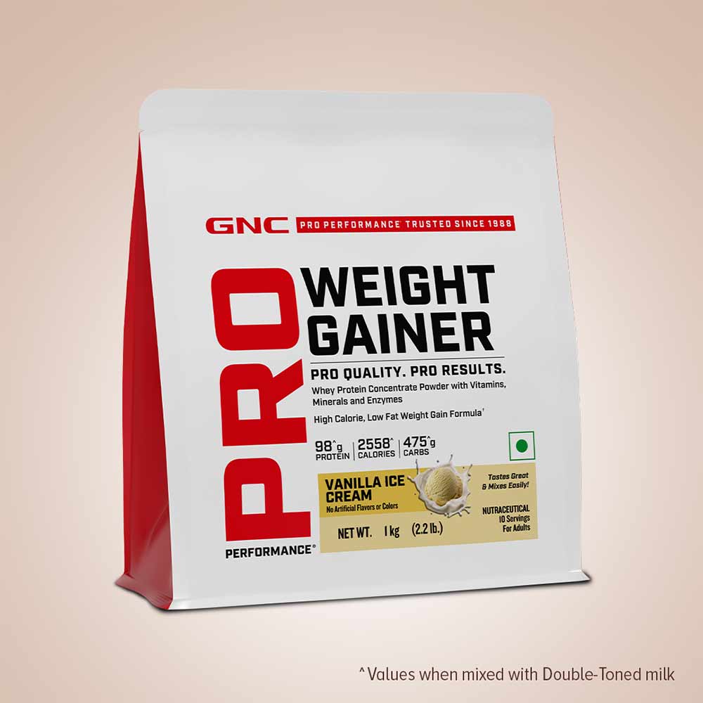 8 - GNC Pro Performance Weight Gainer,  2.2 lb  Vanilla Ice Cream 