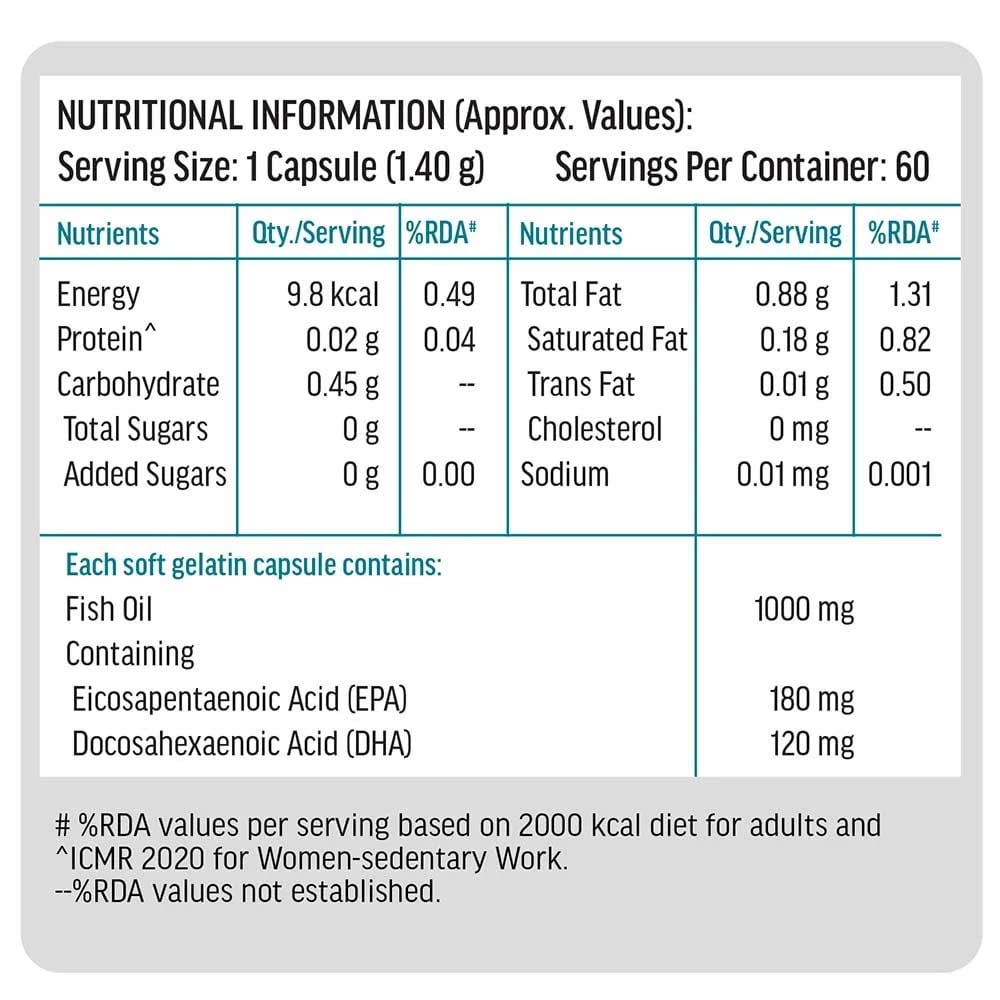 HK Vitals Vitamin D3 & Multivitamin & Fish Oil 60 Caps Combo