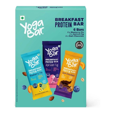 Yogabar Breakfast Protein Bar, 6 bar(s) Variety Pack