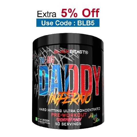 1 - BLACK BEAST The Big Daddy Inferno Pre-Workout, 0.66 lb Psychopath Punch